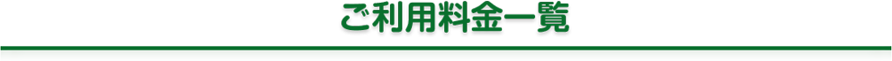 ご利用料金一覧